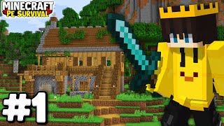 MINECRAFT PE🔥 Survival Series Ep 1 in Hindi 1.20 | Made OP Survival Base & Iron Armor🤩 #minecraftpe