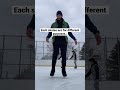 FIGURE SKATES VS HOCKEY SKATES 🥶😱 #iceskating #tips #freestyle #shorts