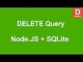 Node.JS How to DELETE query with SQLite Database