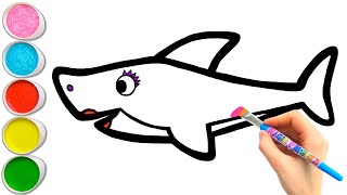 Pembe Anne Köpekbalığı Nasıl Çizileceğini Öğrenin | Çocuklar İçin Kolay Çizim #3