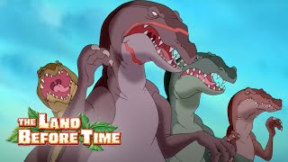 Defeating The Scary Sharpteeth! | The Land Before Time