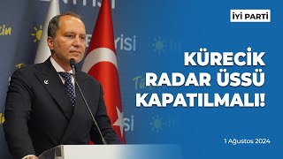 Bir gece ansızın İsrail'e giremeyiz çünkü Kürecik Radar Üssü oraya gireceğimizi İsrail’e haber verir