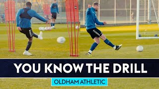 Jimmy Bullard takes on two of Oldham's centre forwards | You Know The Drill