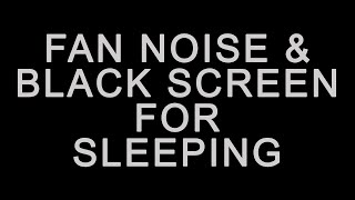 Fan Noise Black Screen for Sleeping 💤 24 Hours White Noise