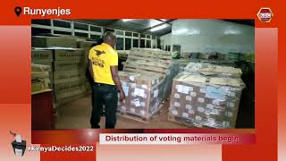 #KenyaDecides2022 I IEBC officials ready to distribute voting materials for Runyenjes Constituency