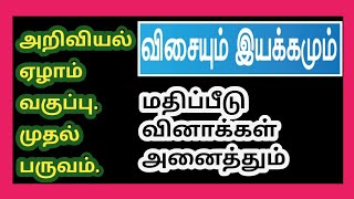 அறிவியல்  ஏழாம் வகுப்பு முதல் பருவம்-விசையும் இயக்கமும்-மதிப்பீடு.Force And Motion-Q\u0026A✍️