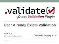 USER ALREADY EXISTS VALIDATION OR REMOTE VALIDATION