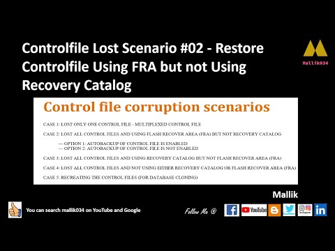 Controlfile Lost Scenario #02 - Restore Controlfile Using FRA but not Using Recovery Catalog