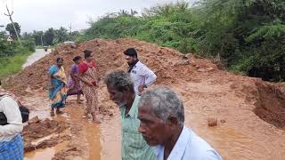 Red Alert || Pachikapalem to Kuppam Badur Road Broken || Heavy Rains || Rayalacheruvu Overflowing