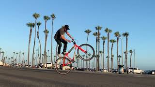 Gabe Weed BMX Flatland tricks on a 29\