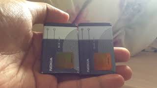 Comparison of the fake (imitation) and real (genuine) Nokia BL-4C batteries