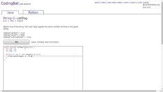 String-2 (catDog) Java Tutorial || Codingbat.com