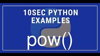 10sec Python Examples pow() Built in Function by Code Recipe