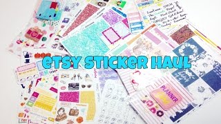 BIG Etsy Sticker Haul Ft. Simplygingerco, Oncemorewithlove, Inspirationaljunkies \u0026 More