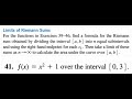 find a formula for the Riemannsum obtained 41. ƒ(x) = x^2 + 1 over the interval [0, 3].