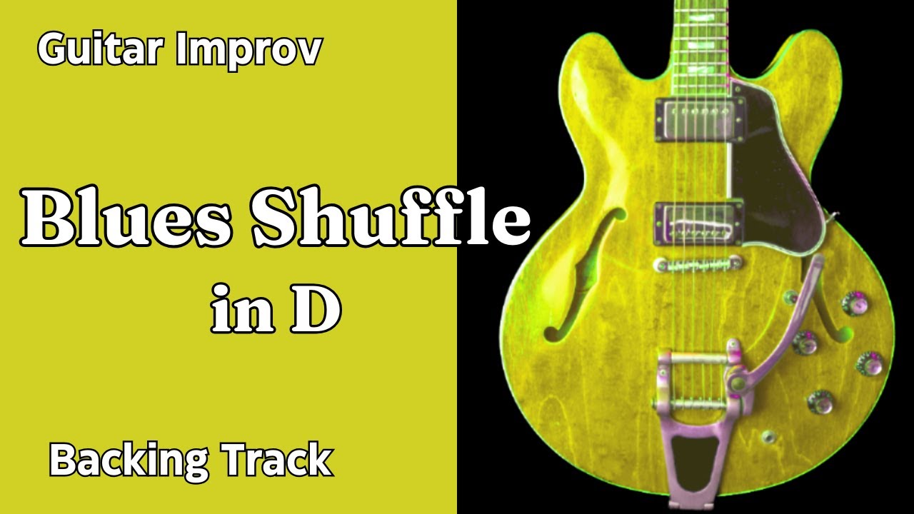 Blues Shuffle In D - Guitar Backing Track Jam - Medium Fast Tempo - YouTube