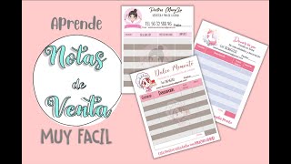 Aprender ha personalizar tus notas de ventas ✨👏🤩