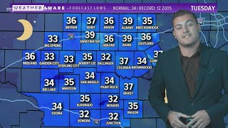 "Near-average temperatures overnight, more gorgeous sun on the way", 12/07