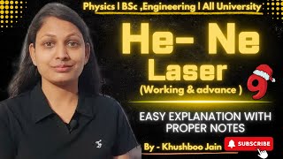 He-Ne laser Working \u0026 advantage🔥🔥 | lect.-09 | optics #physics #laser light #bsc