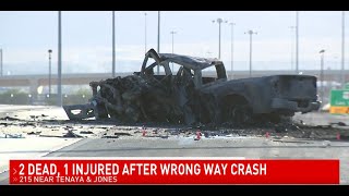 Wrong-way driver causes fatal three-vehicle crash on 215 beltway, two dead