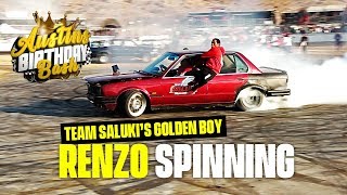 TEAM SALUKI'S GOLDEN BOY spinning BMW E30