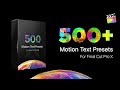 Apple Motion Template: Text Presets Library for Final Cut Pro X