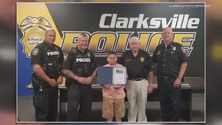 Clarksville boy honored for saving his mother's life during a late-night emergency