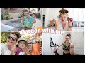 gardening, dropping a nap, + aquarium with Grace!