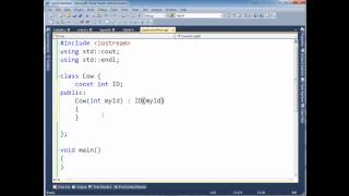 C++ const data members