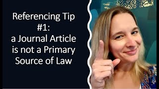 AGLC4 Referencing Tip #1: Avoid citing a secondary source as if it is primary source of law