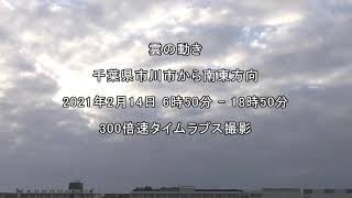 タイムラプス動画：雲の動き：2021年2月14日