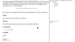 CSES-Weird Algorithm in python