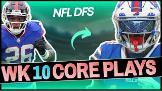 NFL DFS: Week 10 Core Plays [Top Picks + First Look Build]