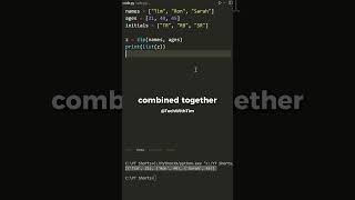 What does the ZIP function do in Python