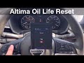 2019 - 2021 Nissan Altima How to reset the Maintenance Reminder / oil life