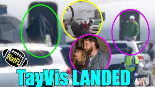 Taylor Swift \u0026 Travis Kelce land private Jet in Rhode Island ahead of Valentine's Day