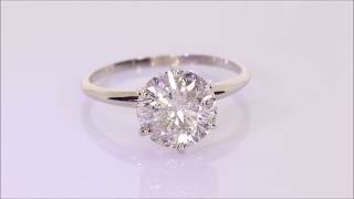 2.50 Carat Diamond Solitaire Ring - Round Cut G SI3 | BigDiamondsUSA