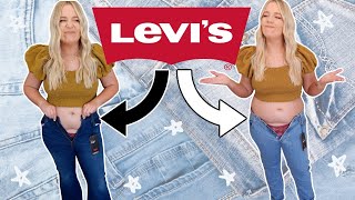 trying on different sizes of LEVI'S jeans... (DISASTER)