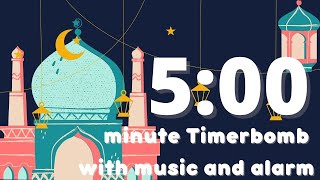 5 min Ramadan Themed Countdown Timer with Music and Alarm