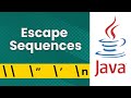 Escape Sequence (Java Tutorial)