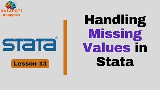 13. Handling Missing Values in Stata || Introduction to Stata for Beginners #stata #statatutorial
