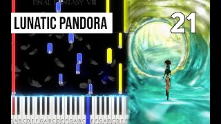 TPR - Lunatic Pandora (from Fragments of Memories) - 21 - FFVIII Piano Tutorial | Note Chart