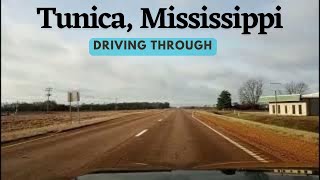 Driving Through Small Town Tunica, MS on the Mississippi Blues Highway 61 South