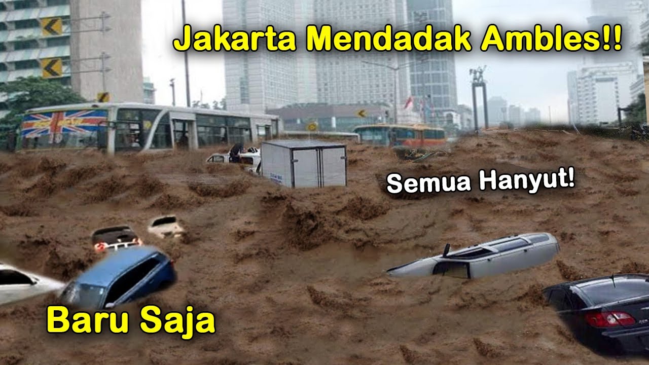 Jakarta Mendadak Tenggelam!! Banjir Hebat 1,5 Meter Jakarta Hari Ini ...