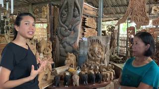 Teak Wood Elephant Carved Wall Panels Wholesale Manufacturer in Chiang Mai