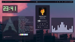 Arch Linux Gnome Desktop Workflow(Catppuccin) + Topbar Tutorial