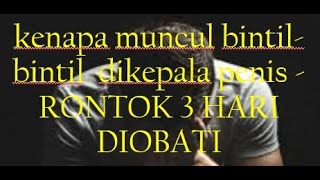 Kenapa muncul bintil bintil dikepala kemaluan pria -RONTOK 3 HARI DIOBATI