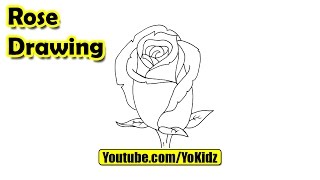 How to draw a ROSE easy