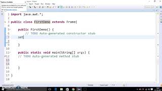 3 Java Program to create Frame (second way)