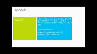 Microsoft Dynamics NAV 2013 - Cash Flow Forecasting Tutorial